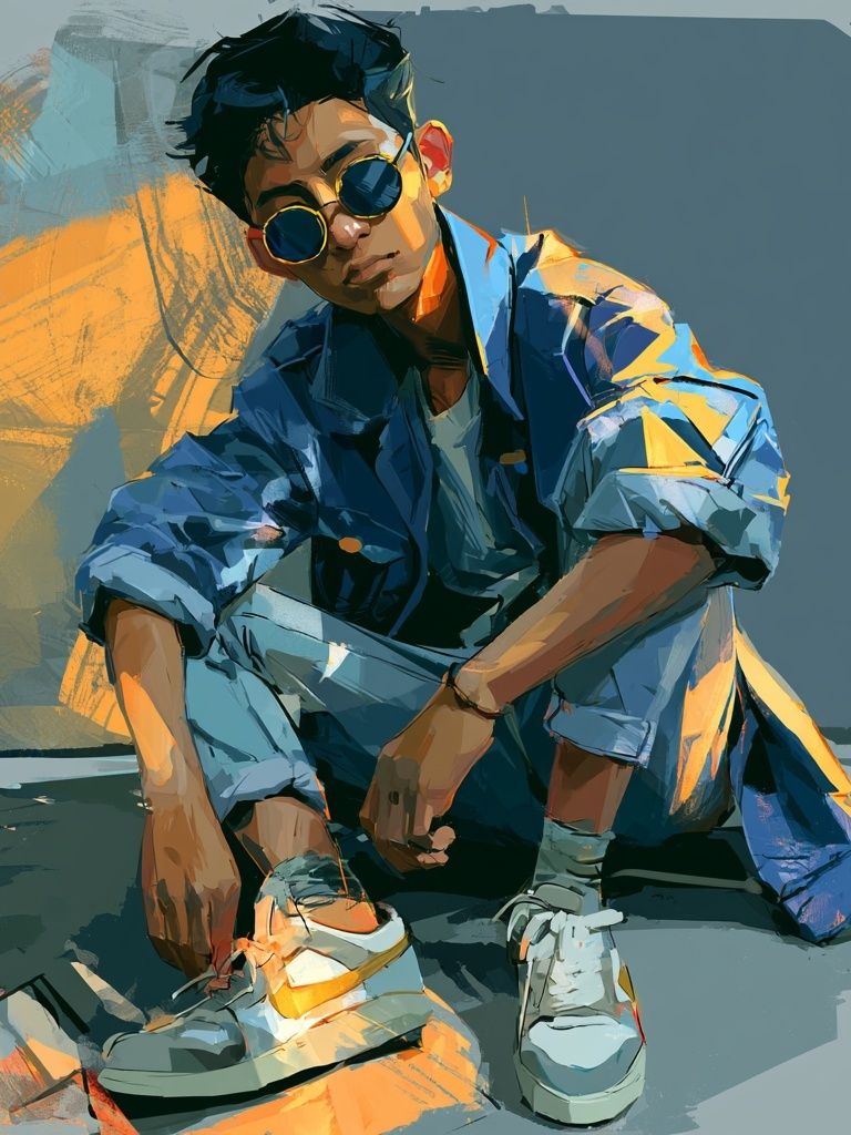Urban Streetwear Portrait Poster. poster — illustration art