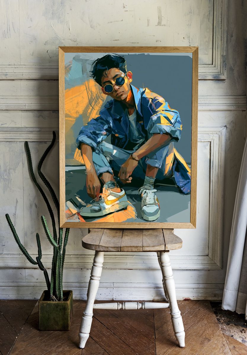 Urban Streetwear Portrait Poster. room preview