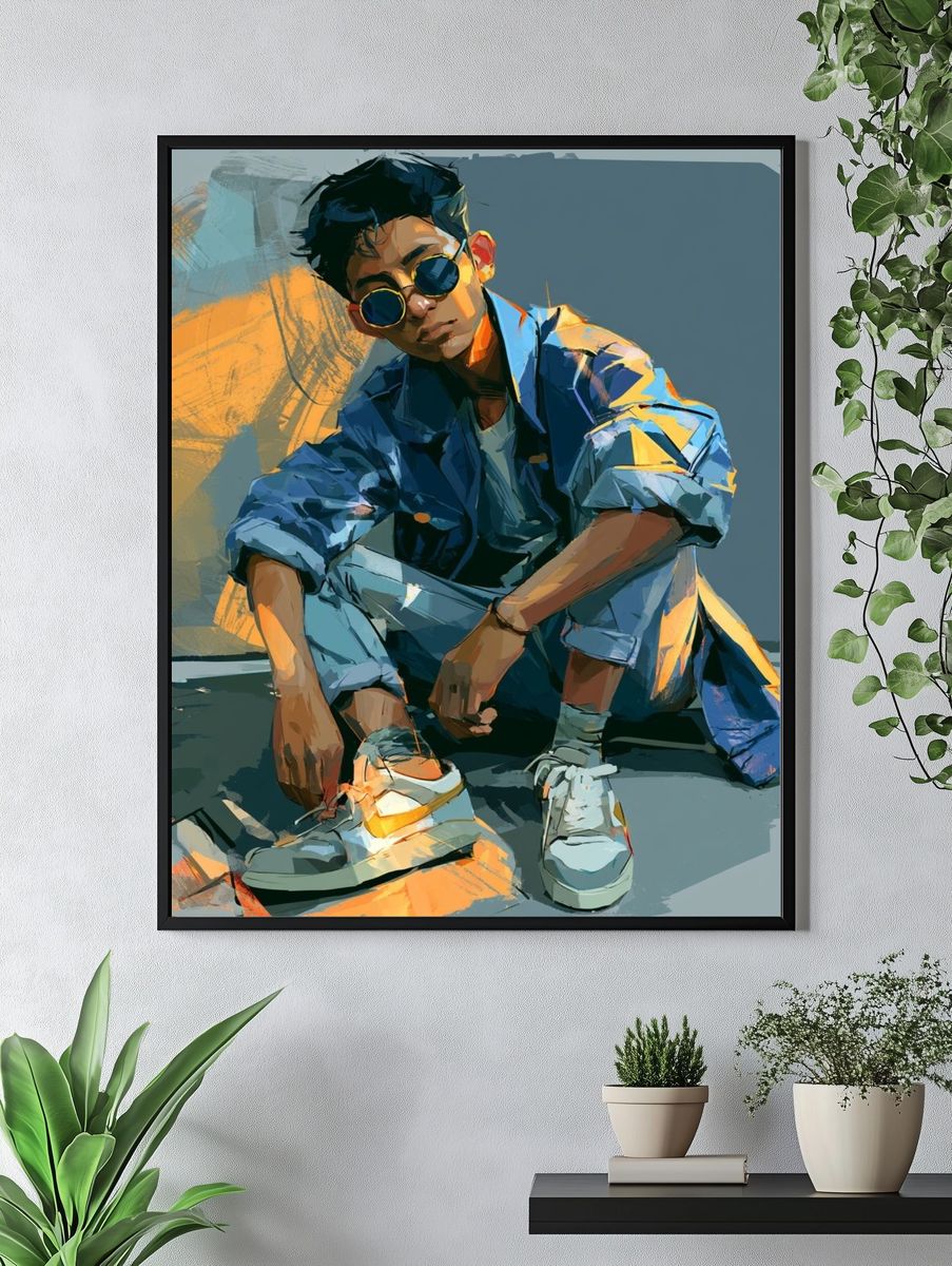 Urban Streetwear Portrait Poster. — room view 4