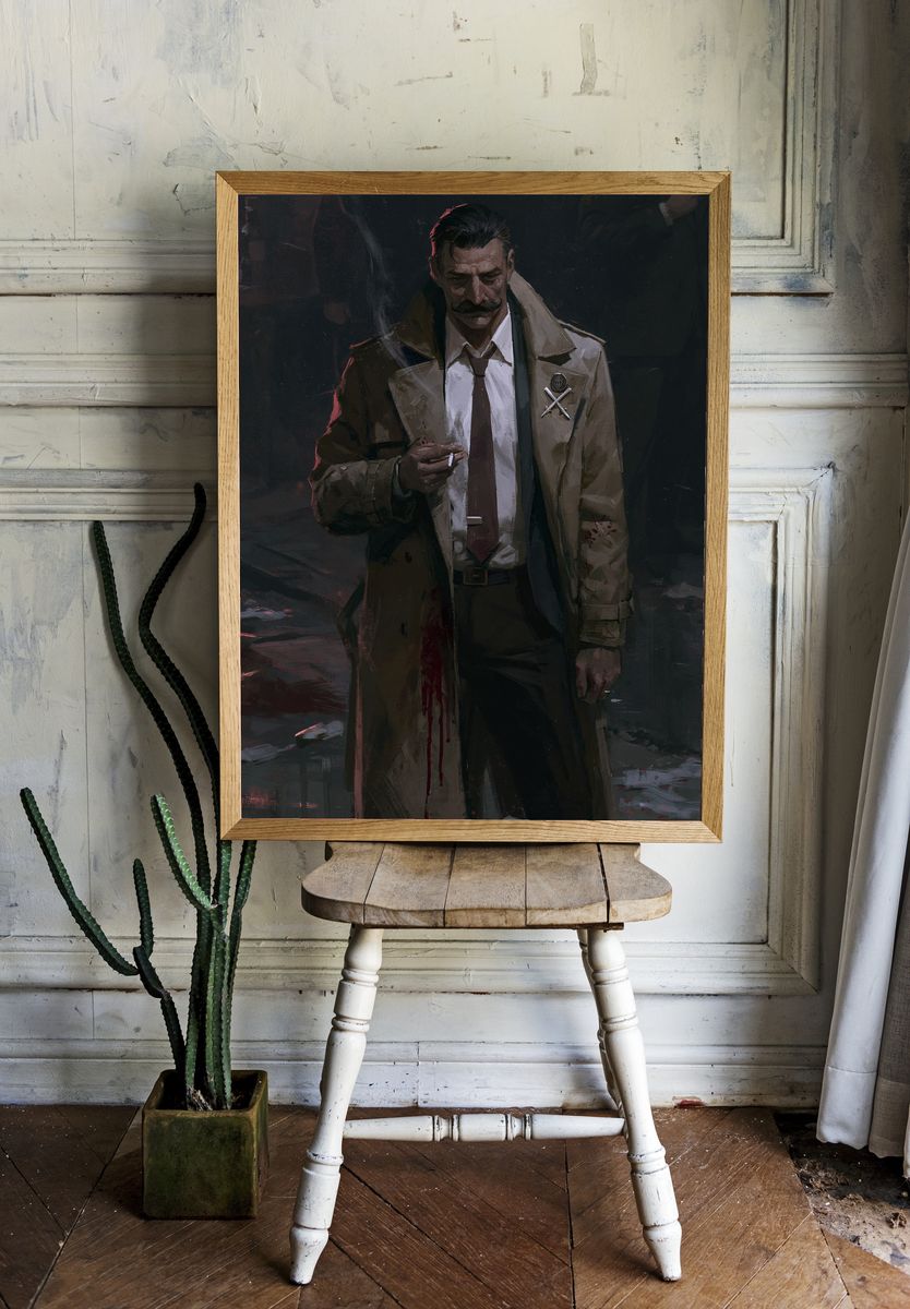 Noir Detective Portrait Poster. — room view 1