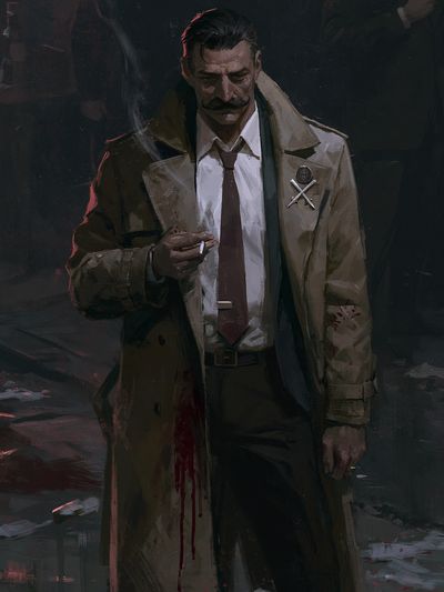 Noir Detective Portrait Poster. poster