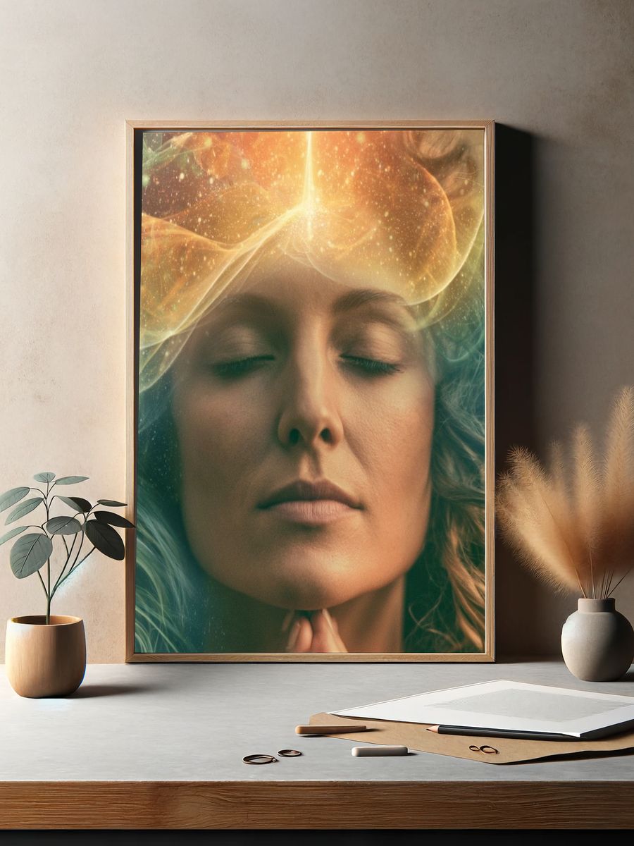 Celestial Woman Portrait Print. — room view 2