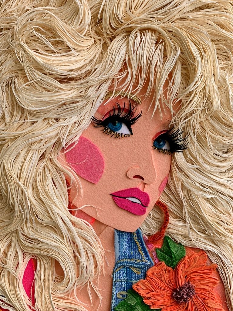 Textile Portrait Illustration Poster. poster — illustration art