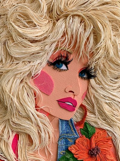 Textile Portrait Illustration Poster.