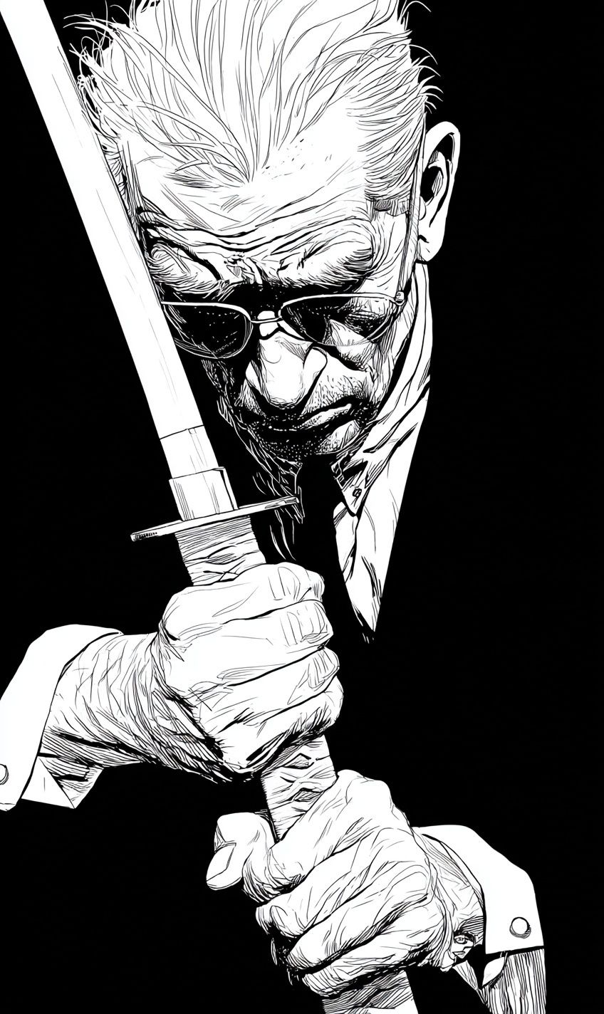 Samurai Blade Portrait Print. poster detail
