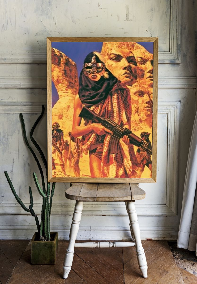 Desert Warrior Surrealism Print. room preview