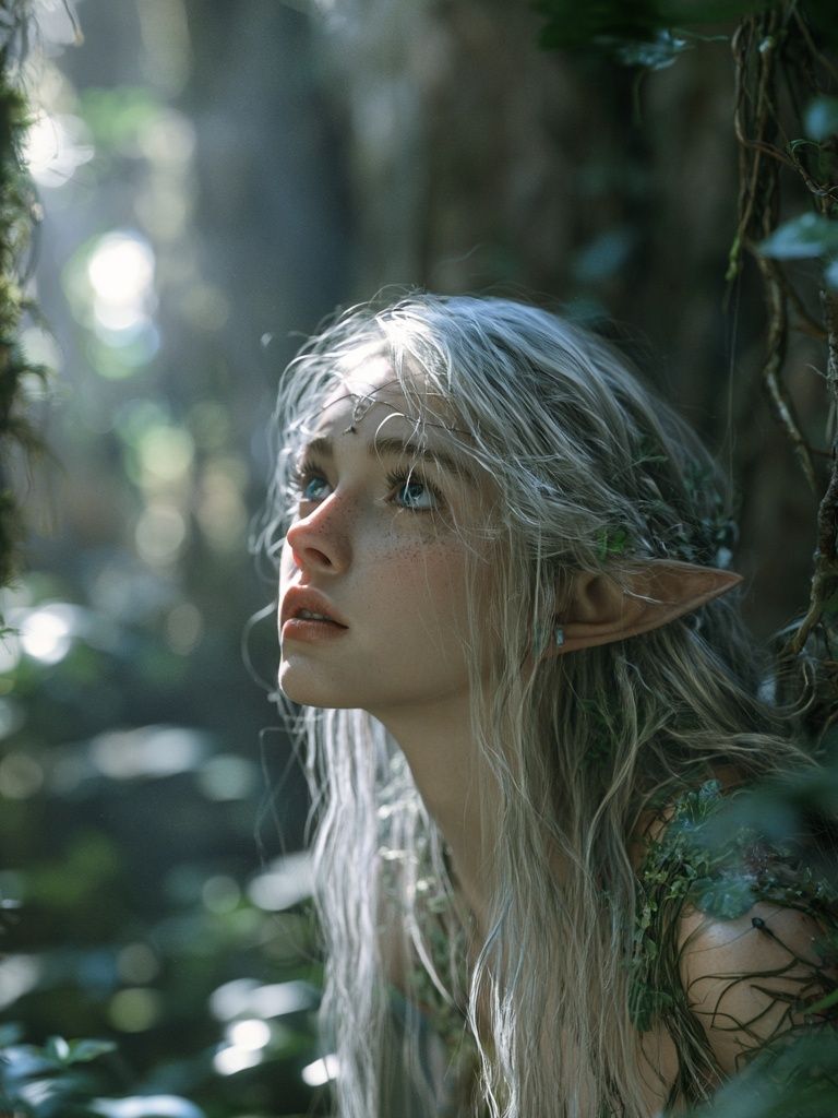 Forest Elf Portrait Print. poster — illustration art