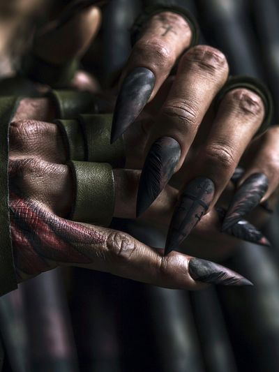 Dark Clawed Hand Illustration Poster.