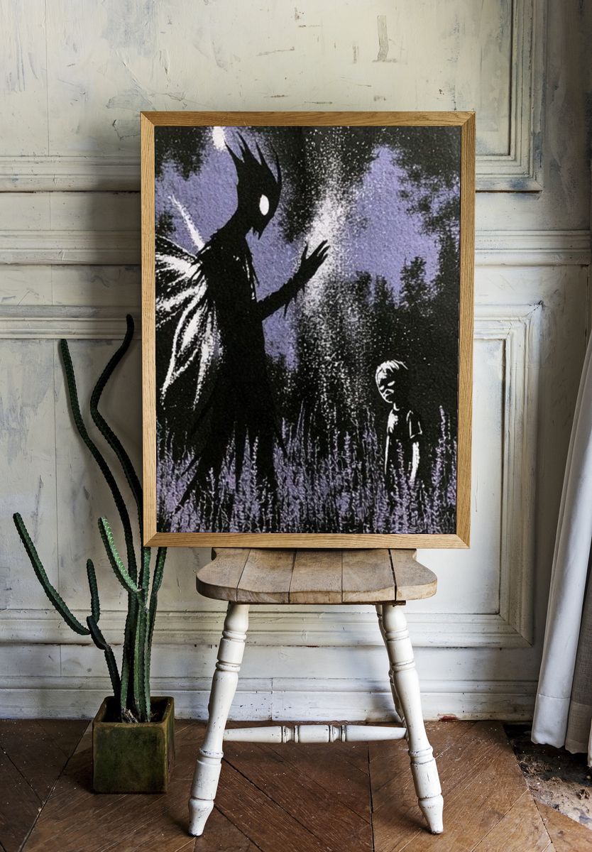 Playful Cats Illustration Poster. — room view 1