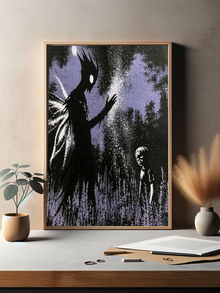 Playful Cats Illustration Poster. — room view 2
