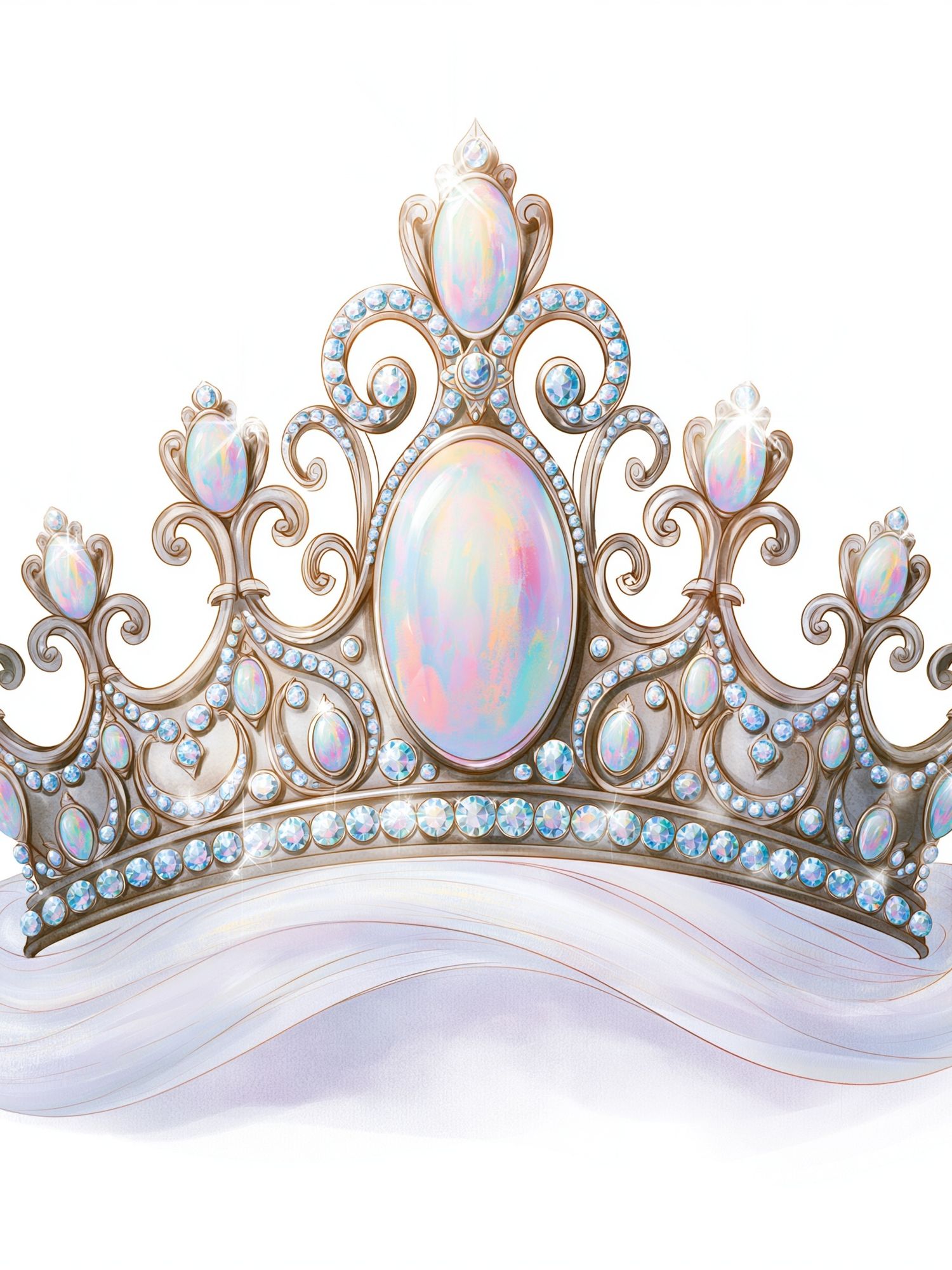 Jeweled Tiara Illustration Poster. poster detail