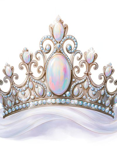 Jeweled Tiara Illustration Poster. poster