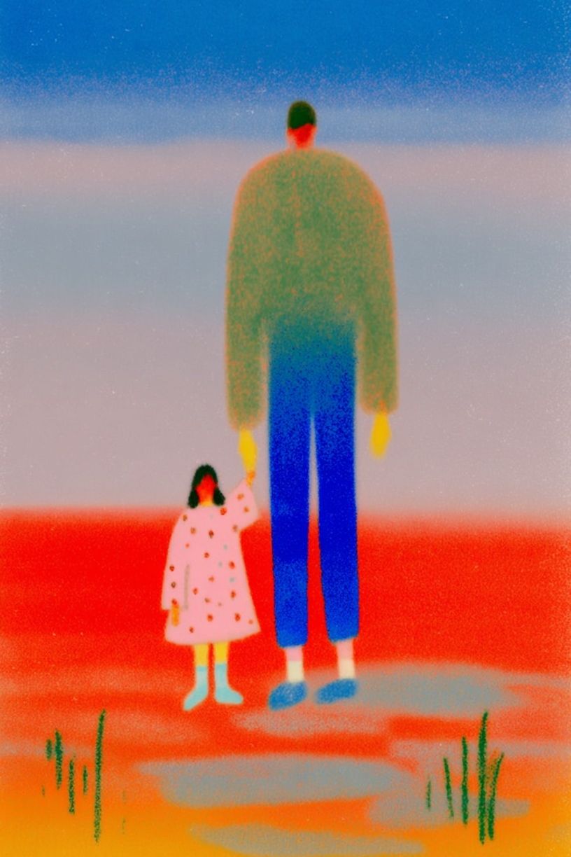 Dreamlike Family Illustration Poster. poster — illustration art