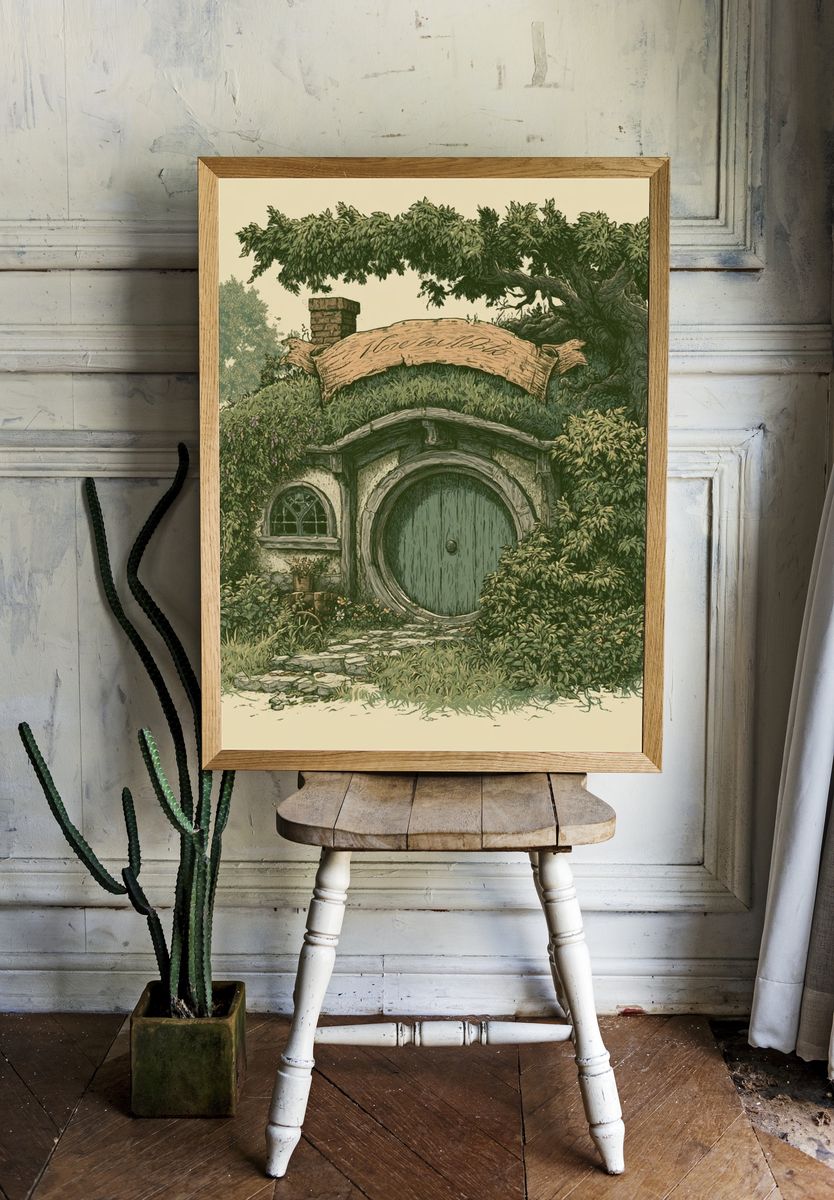 Hobbit House Botanical Print. — room view 1