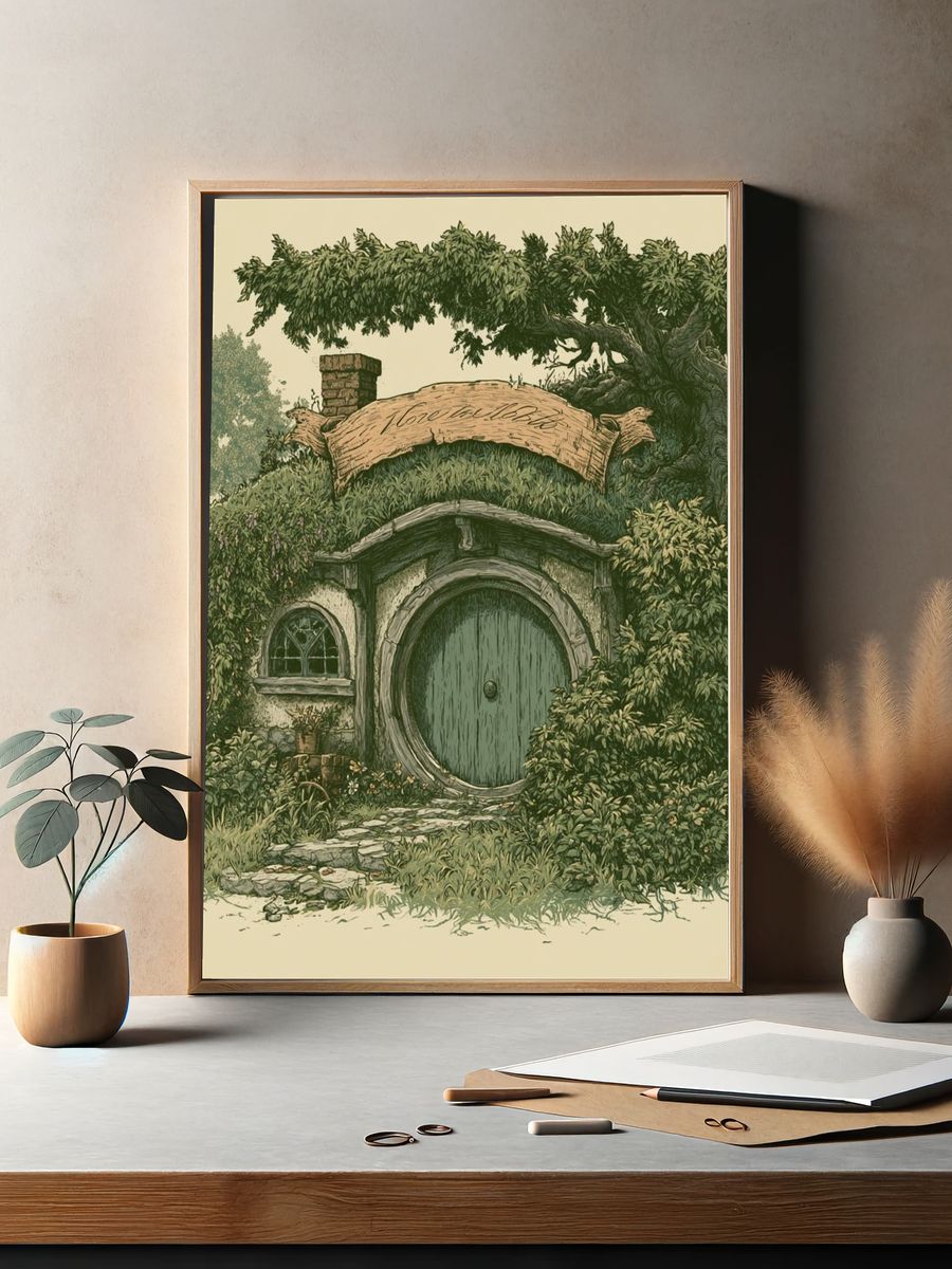 Hobbit House Botanical Print. — room view 2