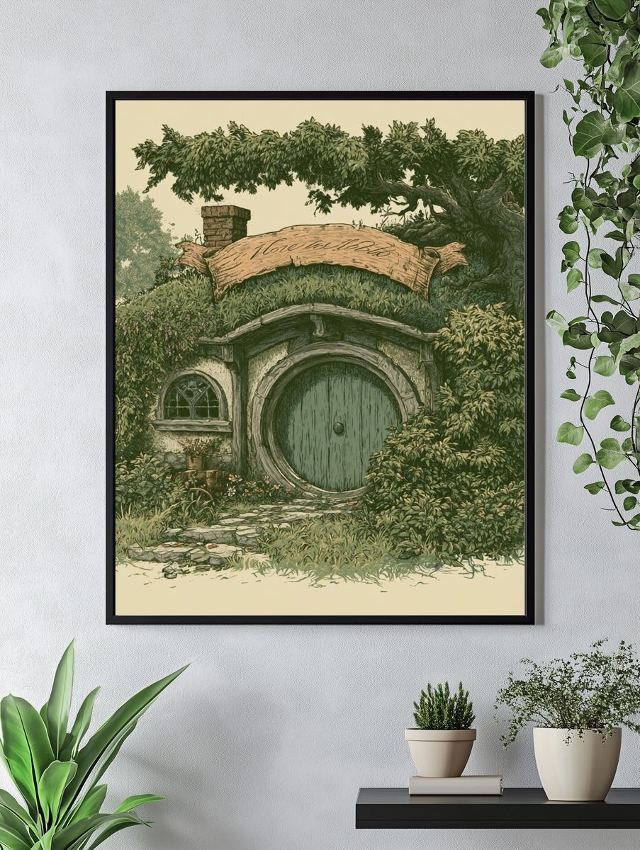 Hobbit House Botanical Print. — room view 4