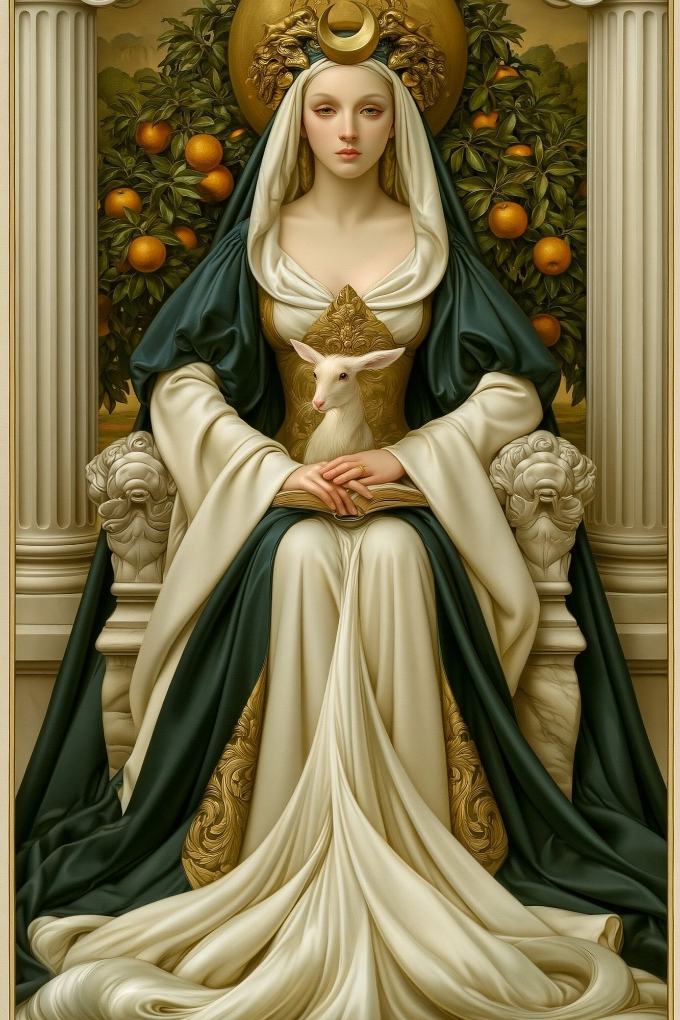 The High Priestess Tarot Poster. poster detail