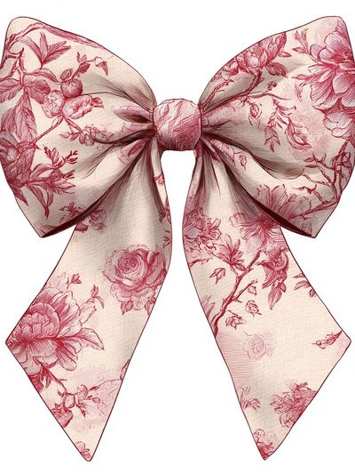 Floral Bow Illustration Poster. poster print