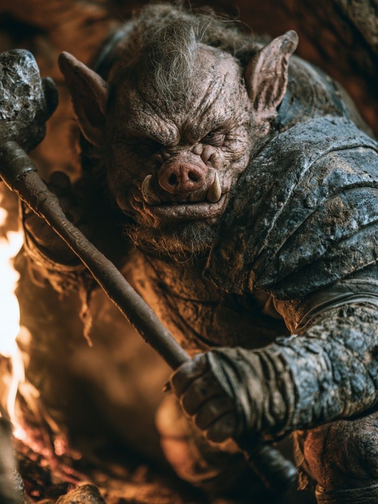 Orc Warrior Fantasy Poster. poster detail