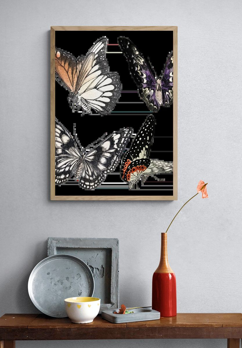 Sad Cartoon Face Illustration Poster. — room view 3