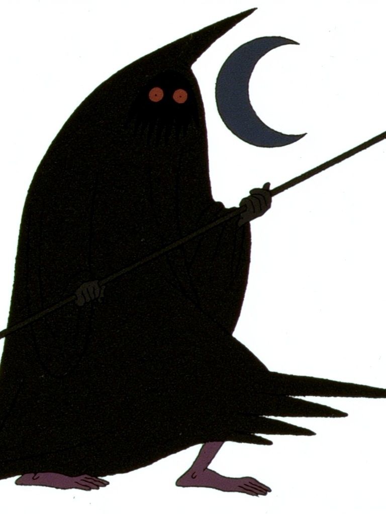 Moonlit Grim Reaper Illustration Poster. poster — illustration art