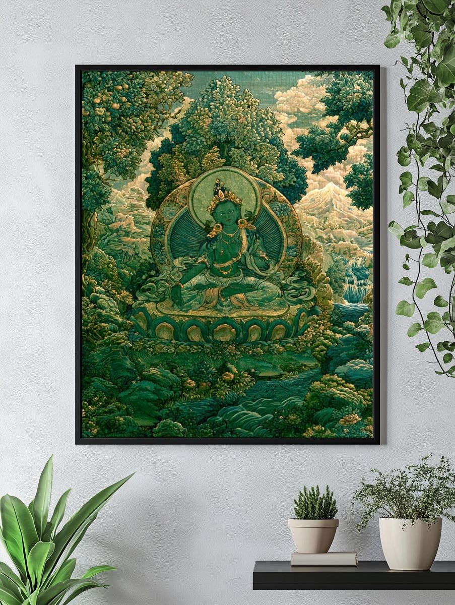 Forest Deity — Surreal Illustration Print. — room view 4