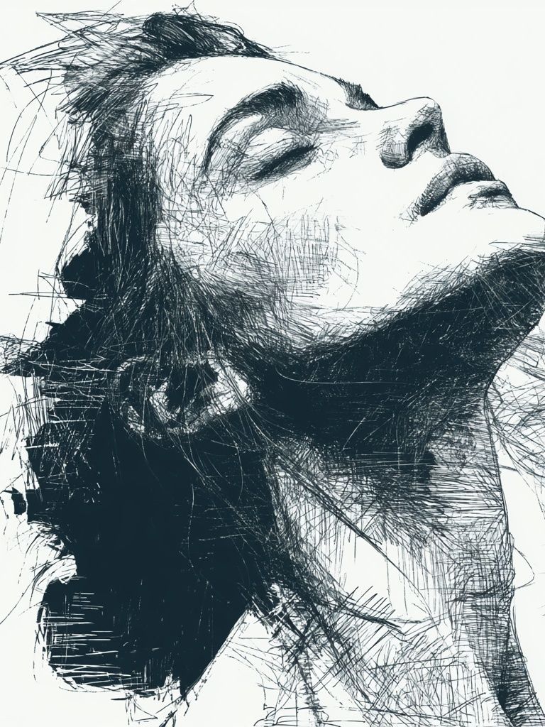 Abstract Female Portrait Print. poster detail