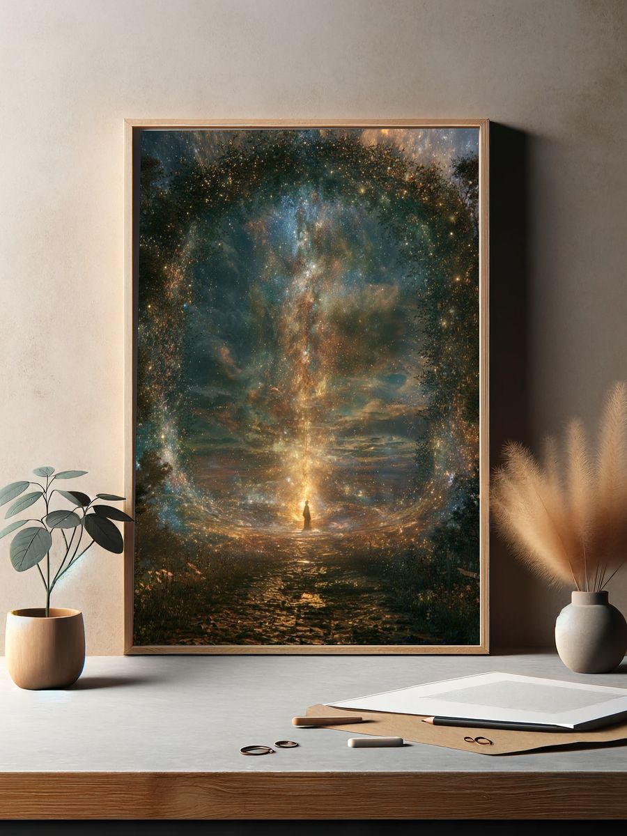Celestial Forest Portal Print. — room view 2