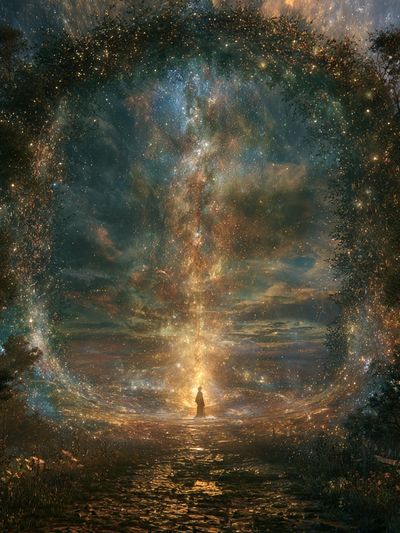 Celestial Forest Portal Print. poster