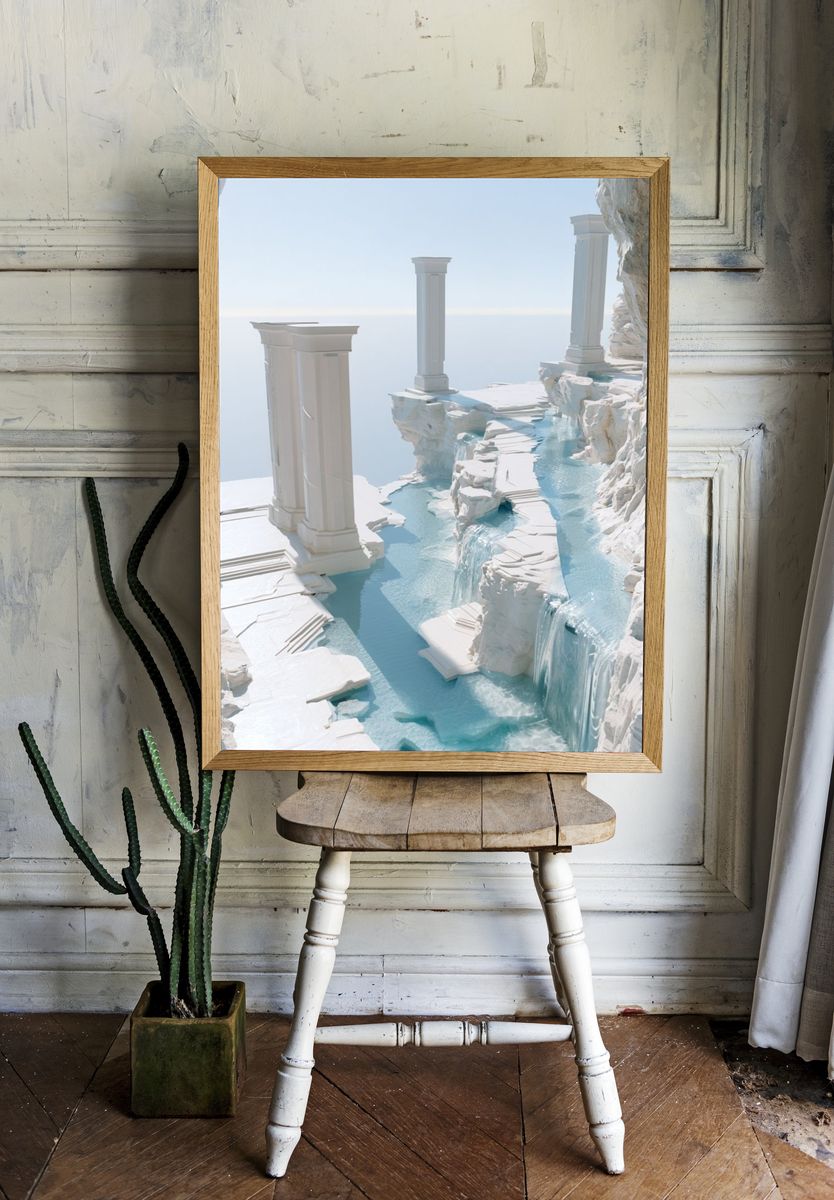 Celestial Marble Canyon Print. room preview