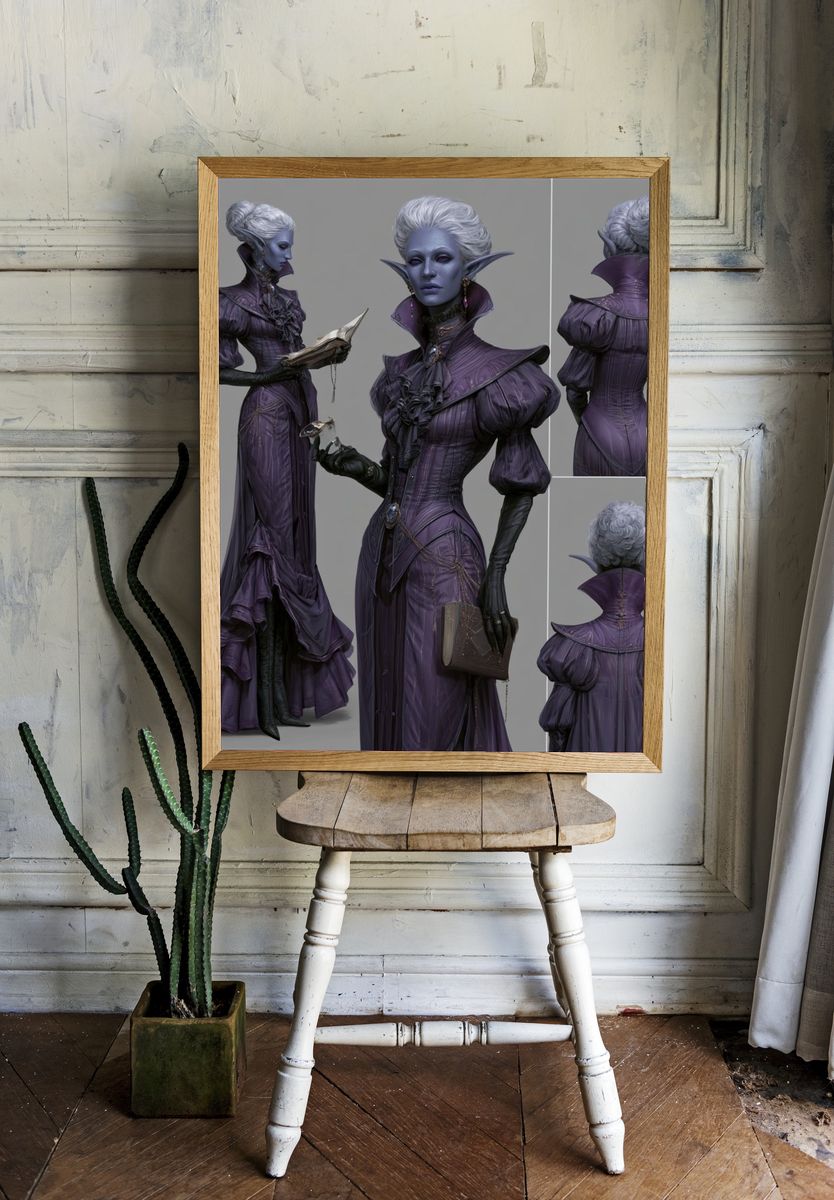 Vampire Sorceress Fashion Poster. room preview
