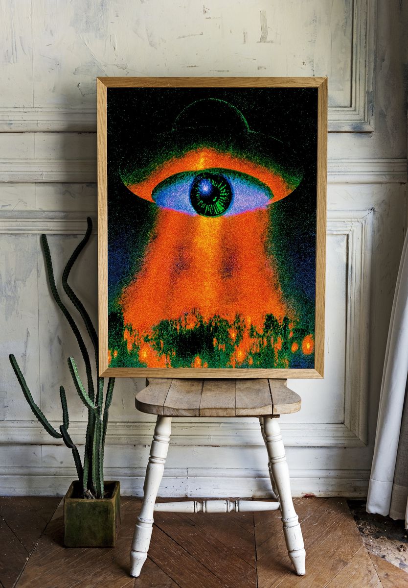 Psychedelic Cosmic Eye Poster. — room view 1