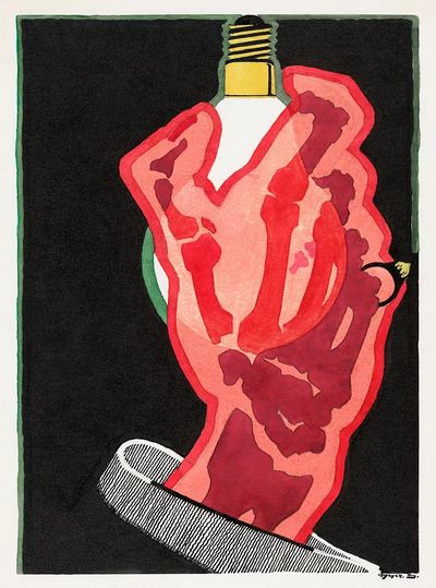 Advertising design Lamps (1906–1945) print.