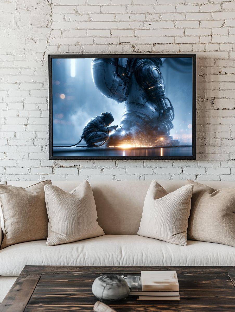Desert Megastructure Sci-Fi Print. — room view 1