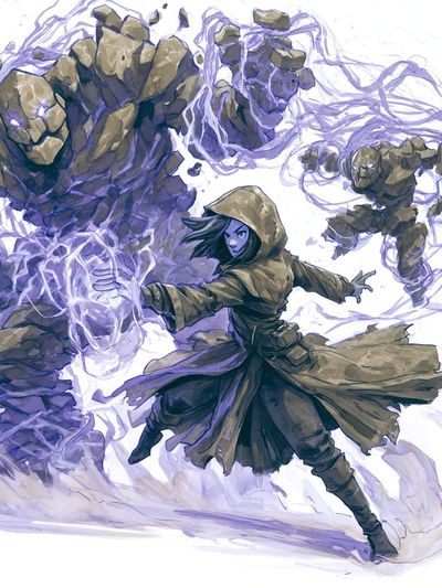 Elemental Mage Digital Art Poster.