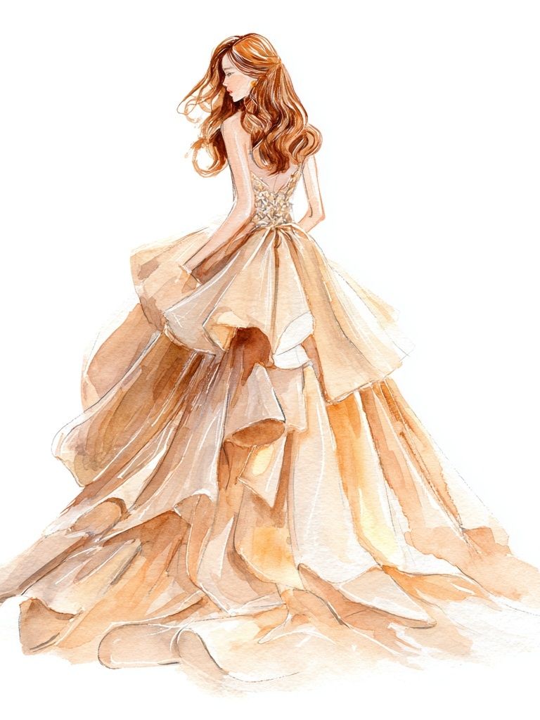 Elegant Watercolor Fashion Poster. poster detail