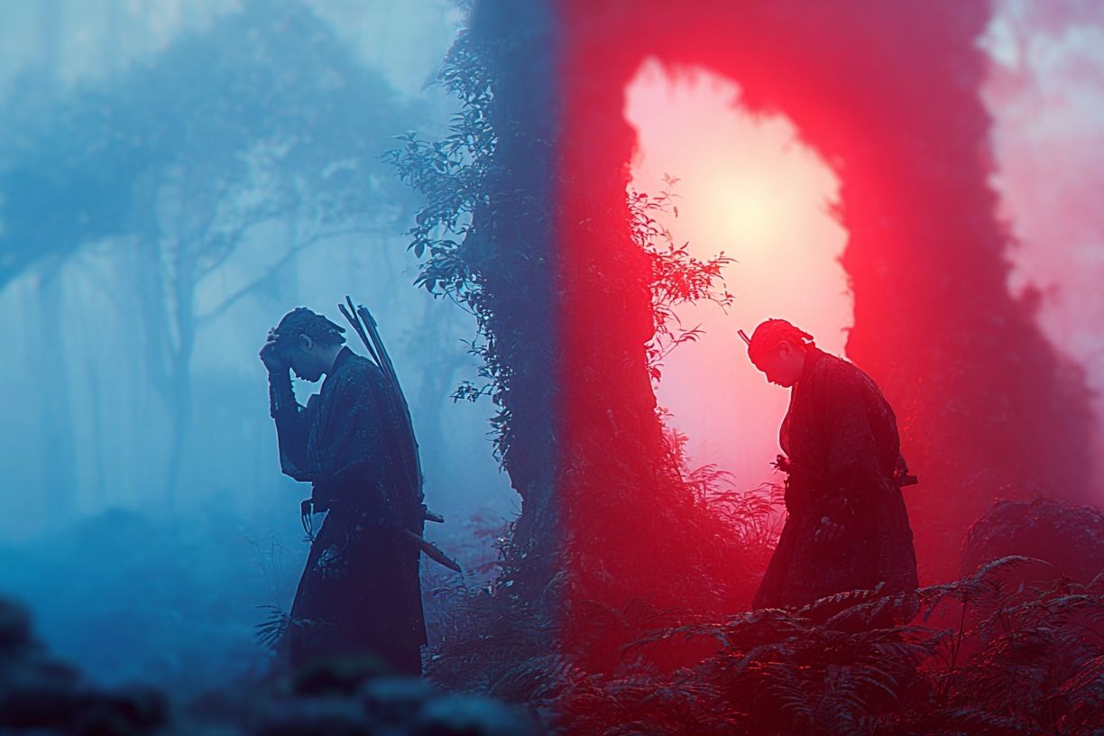 Samurai Mist Forest Print. poster detail