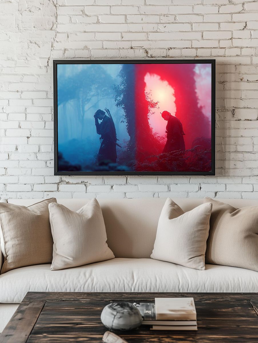 Samurai Mist Forest Print. — room view 1