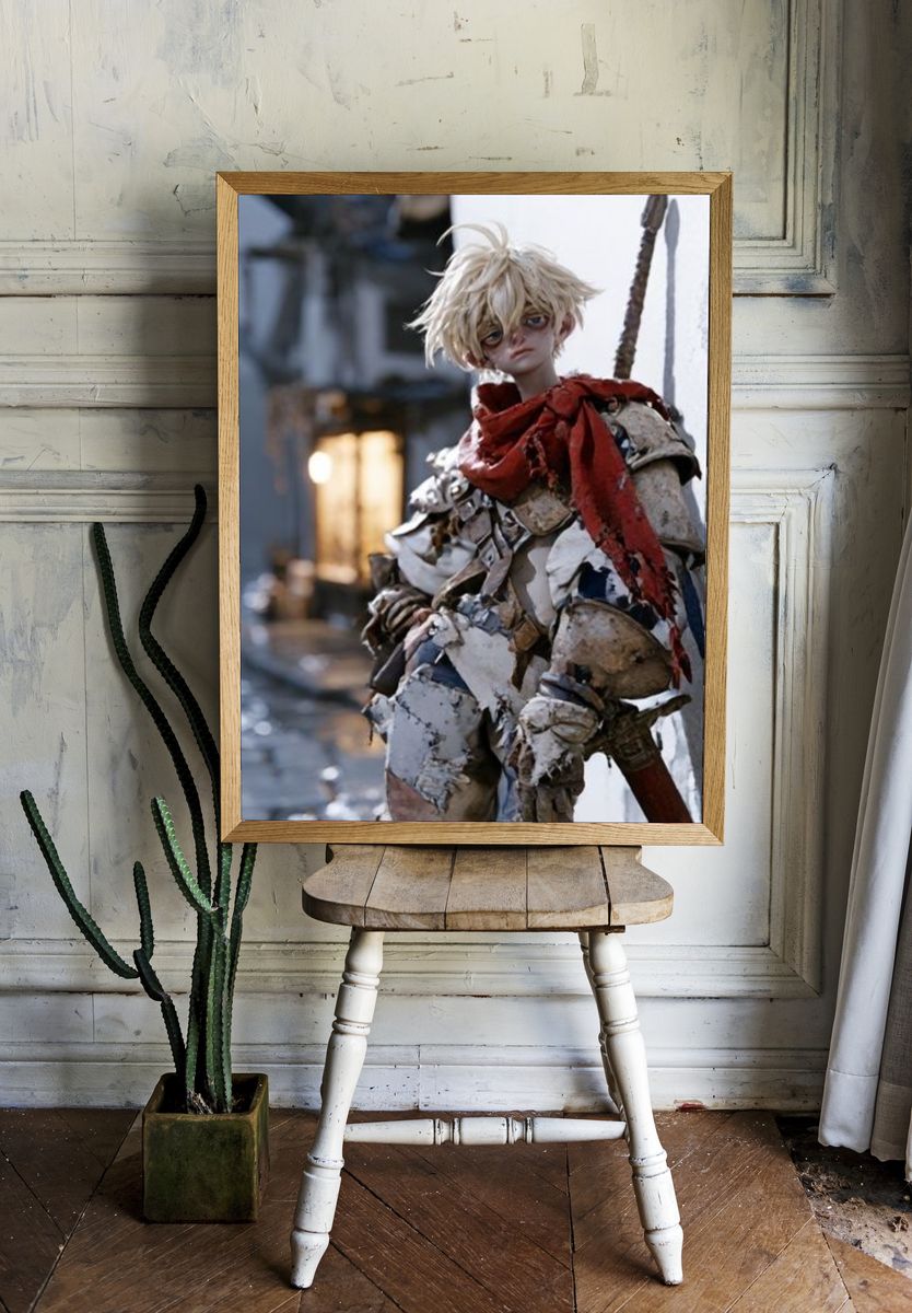 Fantasy Warrior Portrait Poster. — room view 1