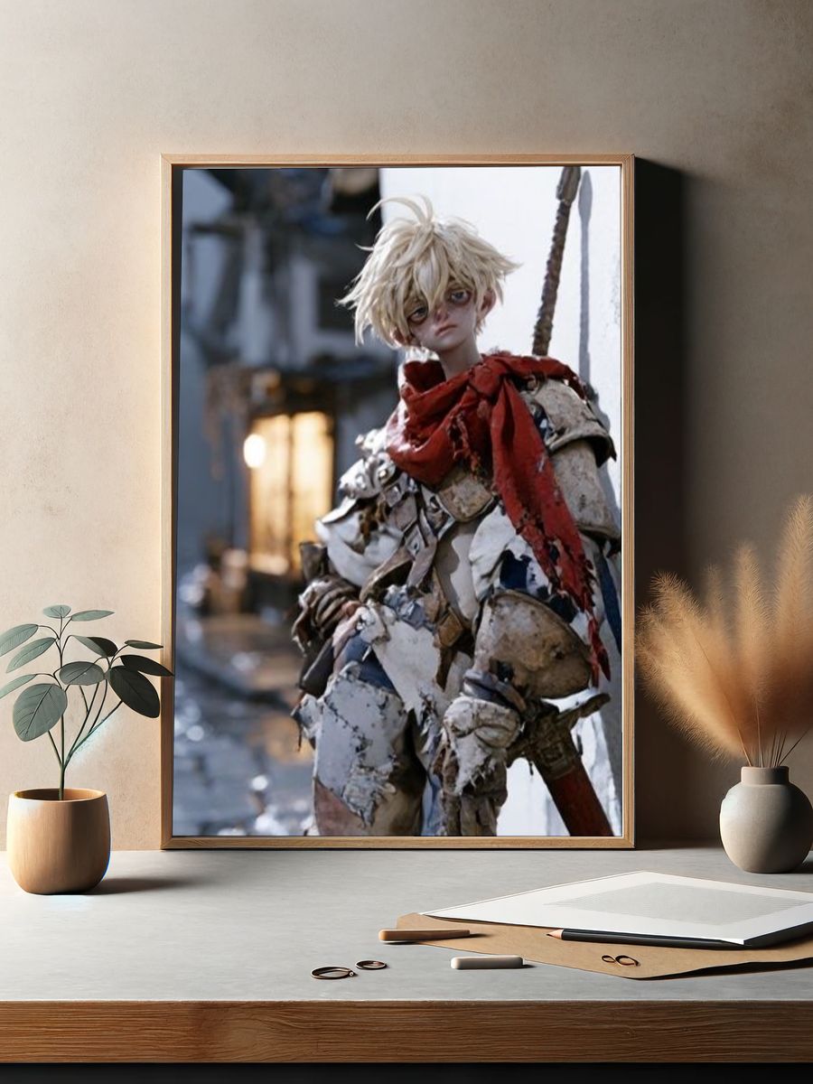 Fantasy Warrior Portrait Poster. — room view 2