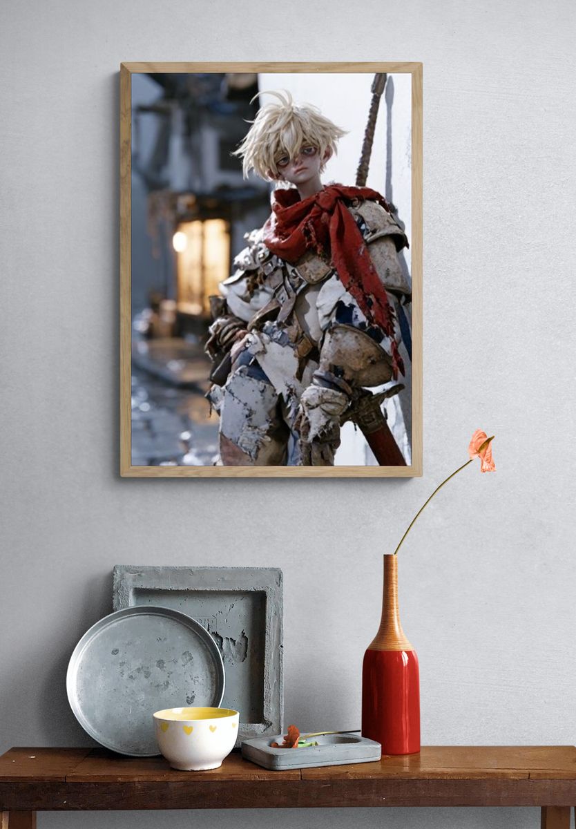 Fantasy Warrior Portrait Poster. — room view 3