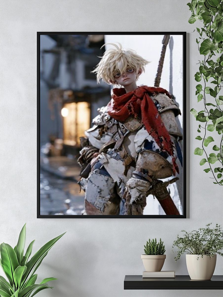 Fantasy Warrior Portrait Poster. — room view 4