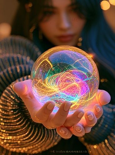 Crystal Orb Fantasy Illustration Poster. poster — illustration art