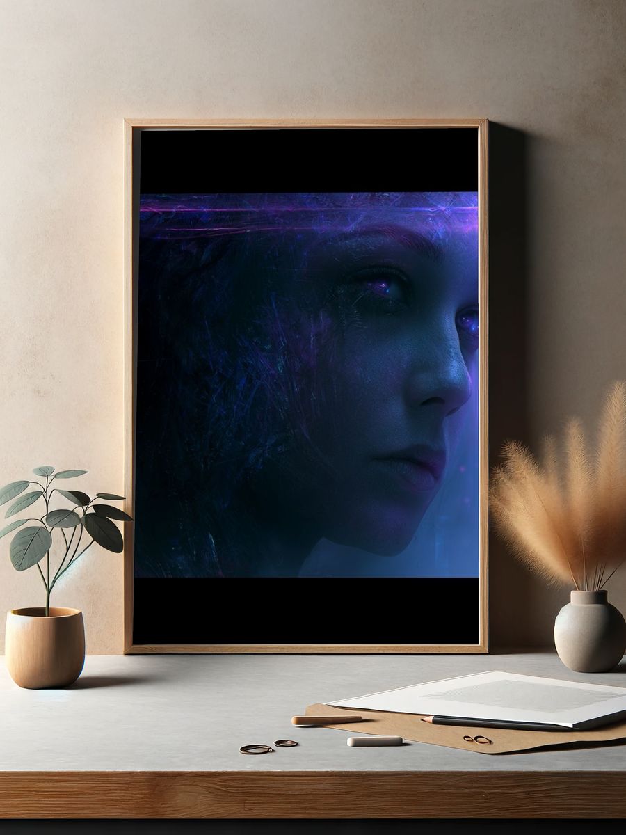 Neon Dream Portrait Print. — room view 2