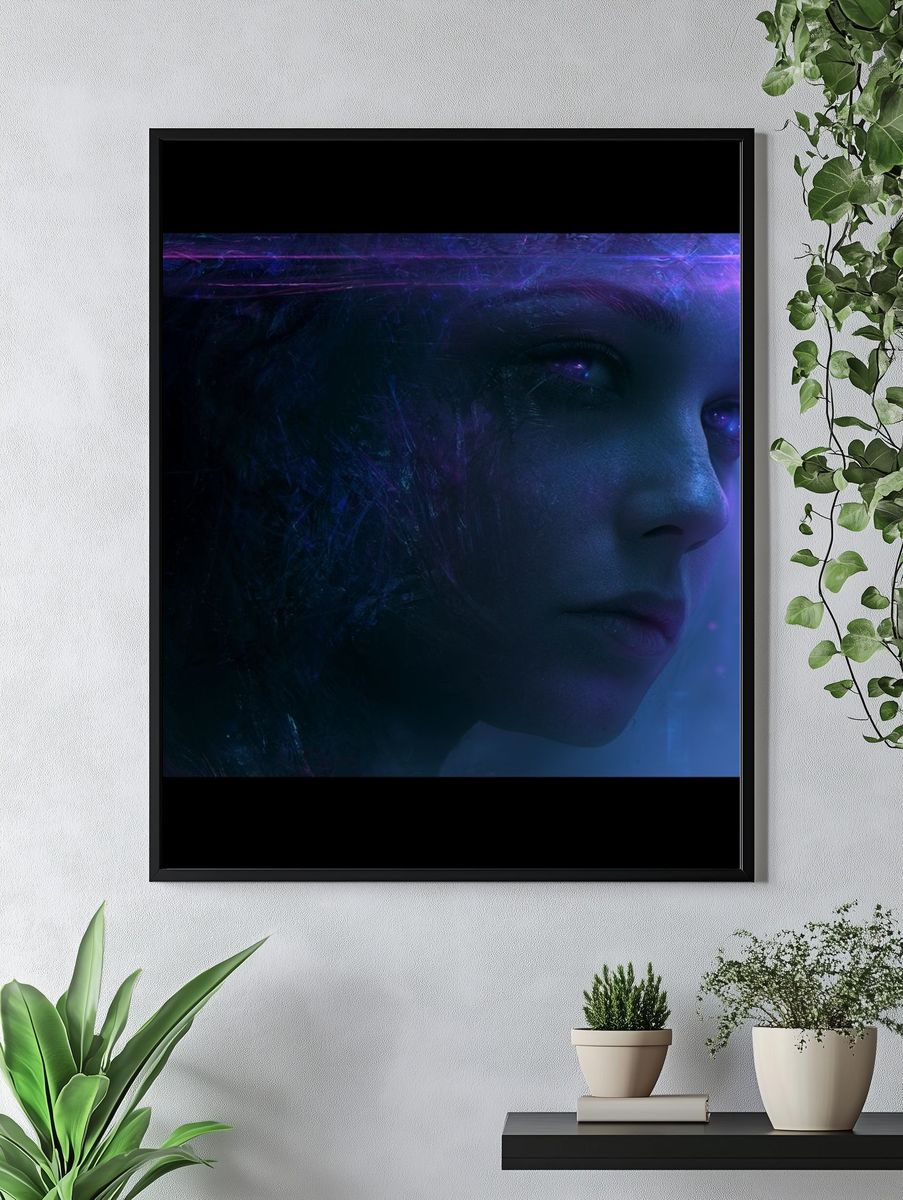 Neon Dream Portrait Print. — room view 4