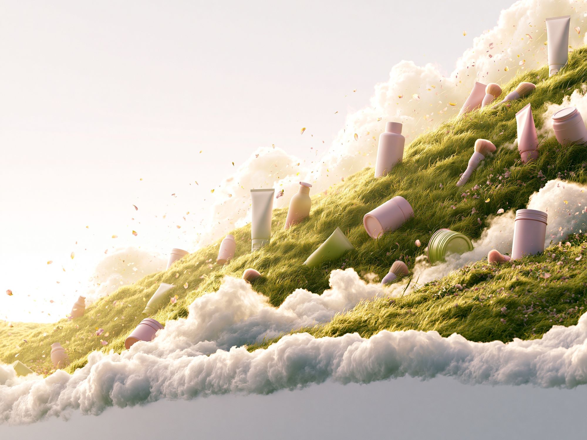 Floating Beauty Hills Illustration Poster. poster — illustration art