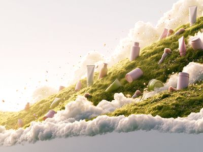 Floating Beauty Hills Illustration Poster. poster