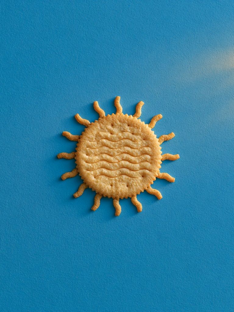 Sun Biscuit Illustration Poster. poster — illustration art