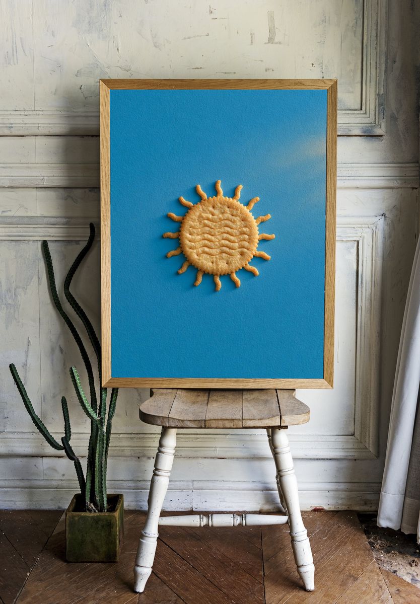 Sun Biscuit Illustration Poster. — room view 1