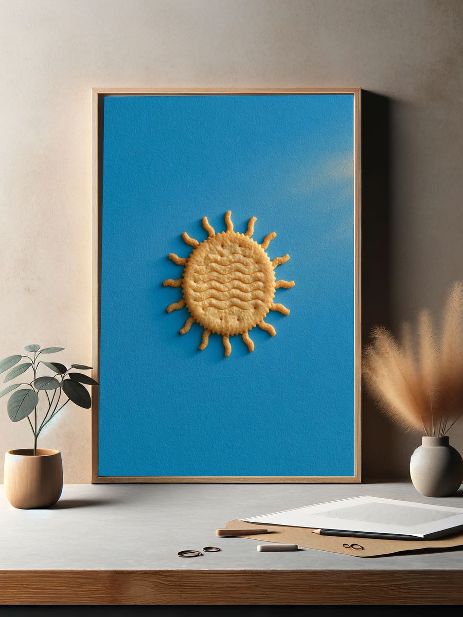 Sun Biscuit Illustration Poster. — room view 2
